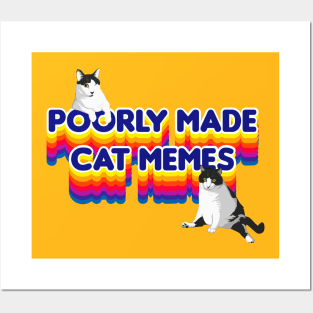 Poorly Made Cat Memes Logo Design Posters and Art